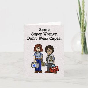 Female Paramedics EMT Day Greeting Card
