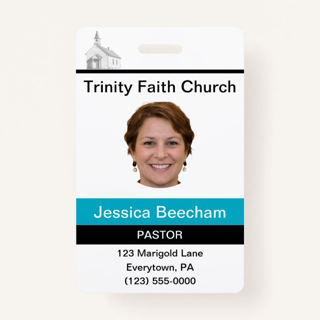Female Pastor Custom Badge (Front)