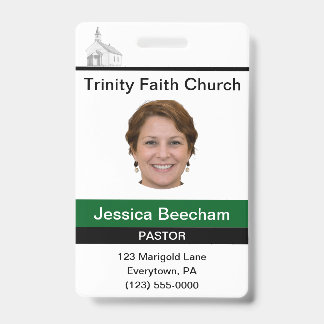 Female Pastor Custom Badge