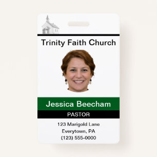 Female Pastor Custom Badge