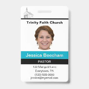 Female Pastor Custom Badge