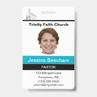 Female Pastor Custom Badge