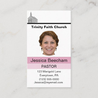 Female Pastor Custom Business Card