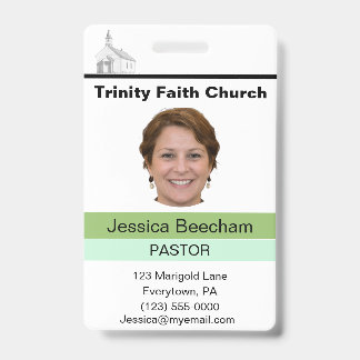 Female Pastor Custom ID Badge