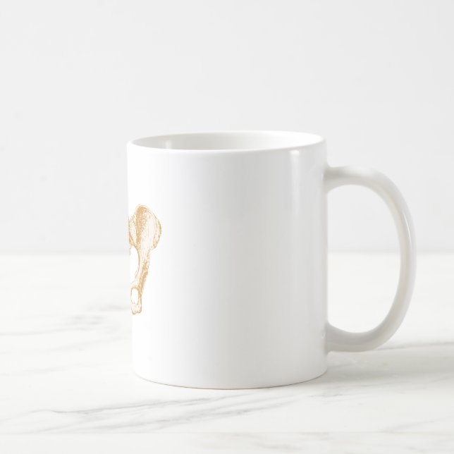 Female Pelvis Sepia Coffee Mug (Right)