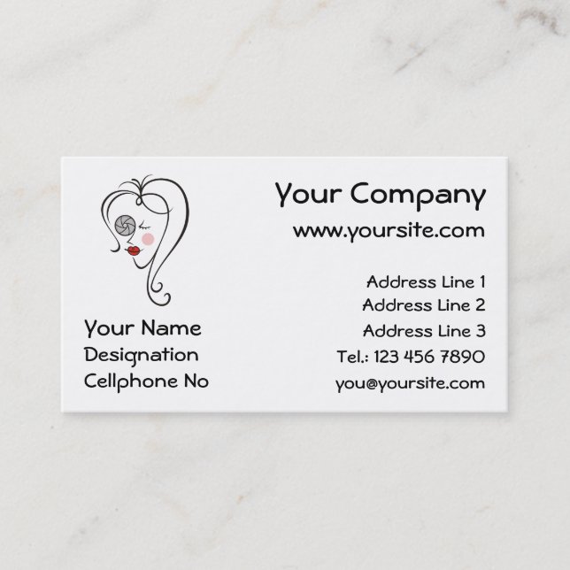 Female Photographer Business Card (Front)