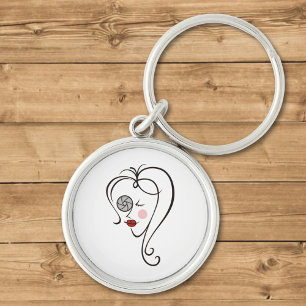 Female Photographer Keychain