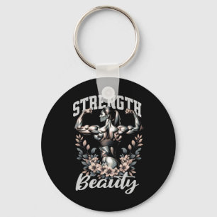 Female Physique And Bodybuilding Strength And Beau Keychain