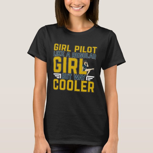 Female Pilot For A Pilot Professionals And Plane H T-Shirt (Front)