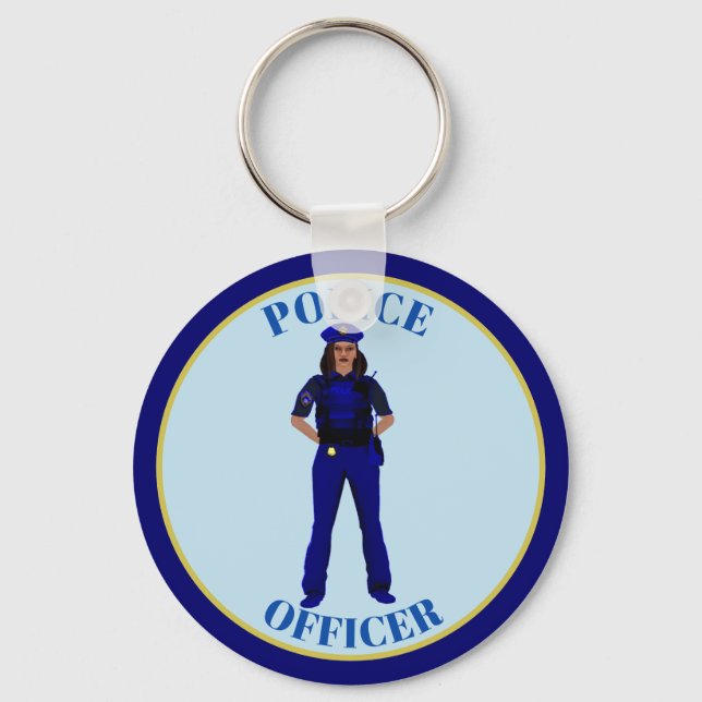 Female Police Officer Keychain (Front)