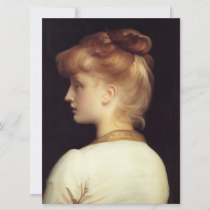 Female Portrait From Behind (by Frederic Leighton) Card