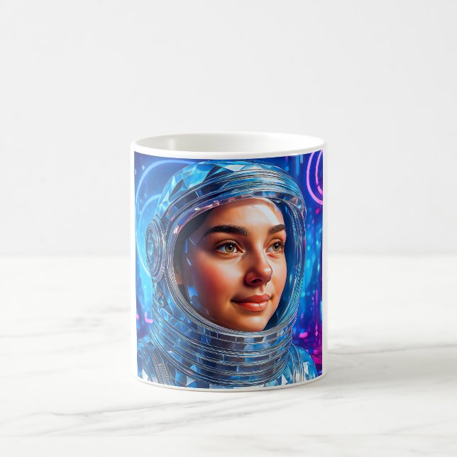 Female Portrait of the Future Coffee Mug (Center)