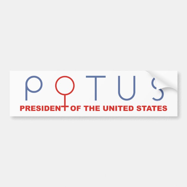 Female POTUS bumper sticker Madam President woman (Front)