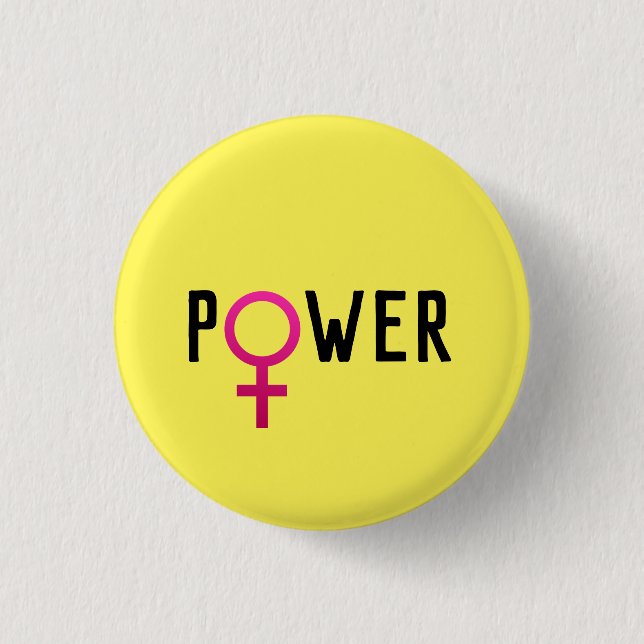 Female Power | badge 1 Inch Round Button (Front)