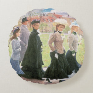 Female pupils for Confirmation Round Pillow