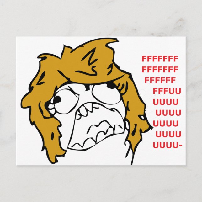 Female Rage Postcard (Front)