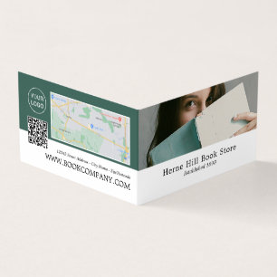 Female Reader, Book Store Detailed Loyalty Business Card