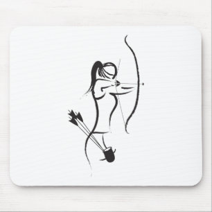 Female Recurve Archer Mouse Pad