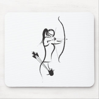 Female Recurve Archer Mouse Pad