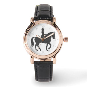 female riding horse - Choose background color Watch