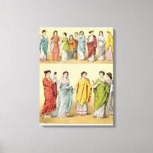 Female Roman Dress Canvas Print