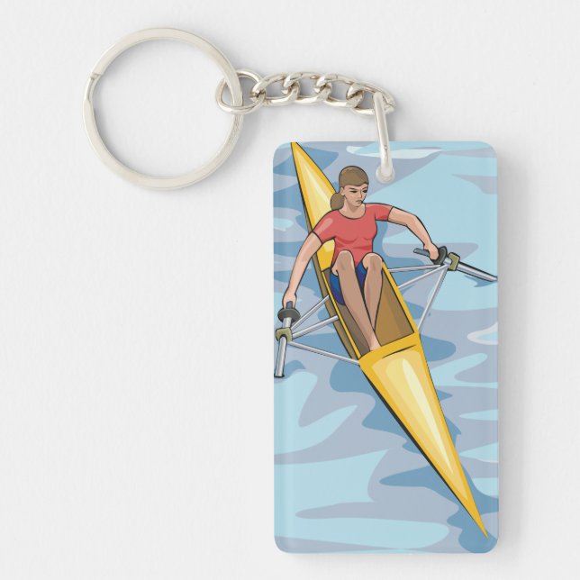 Female Rower Keychain (Front)