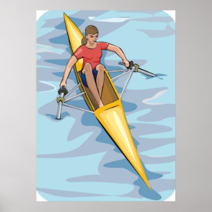 Female Rower Poster