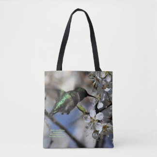 Female Ruby Throated Hummingbird Tote Bag