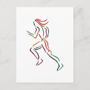 Female Runner Postcard