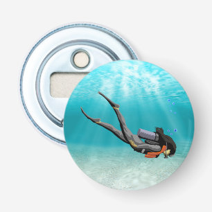 Female S.C.U.B.A. Diver Bottle Opener