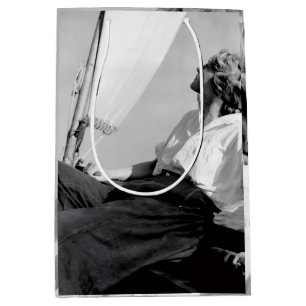Female Sailor (Veronica Lake) Black & White Photo Medium Gift Bag