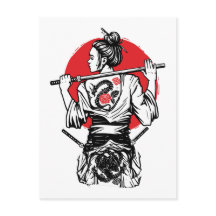 Female Samurai Dragon Rose – Japanese Warrior