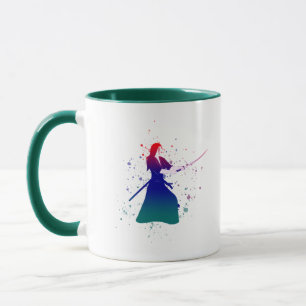 Female Samurai Warrior with Sword Mug