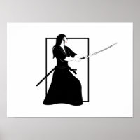 Female Samurai Warrior with Sword