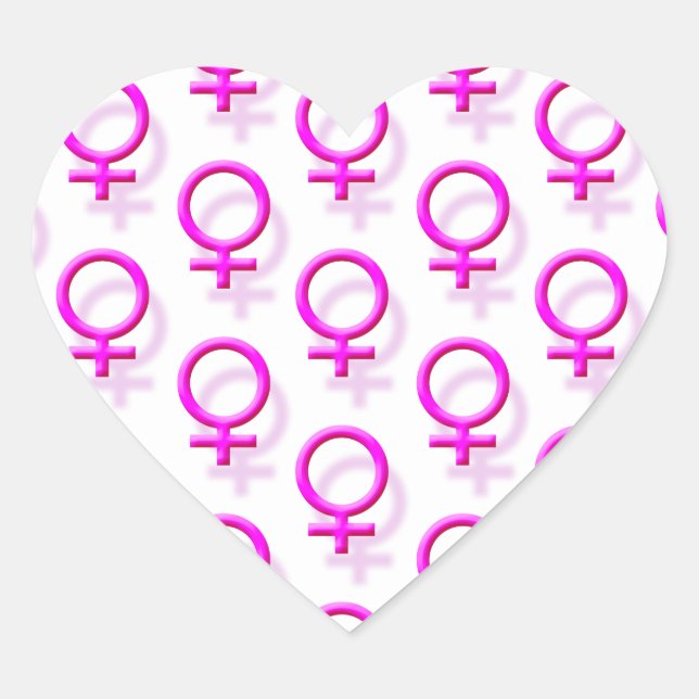 Female Sex-Symbol Heart Sticker (Front)