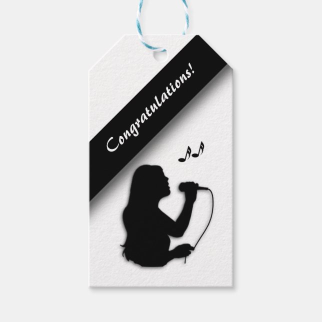 Female Singer Gift Tags (Front)