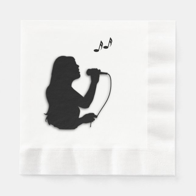 Female Singer Napkin (Front)