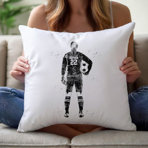 Female Soccer Goalie Throw Pillow
