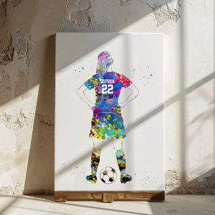 Female Soccer Player  Canvas Print