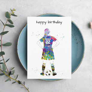 Female Soccer Player Card