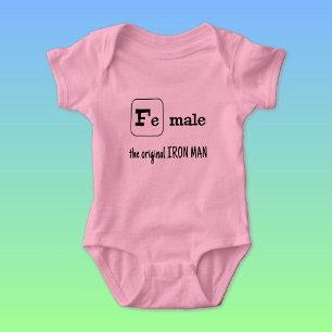 Female sports pun iron element baby bodysuit