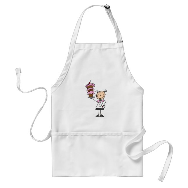 Female Stick Figure Baker Standard Apron (Front)