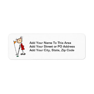 Female Stick Figure Golfer