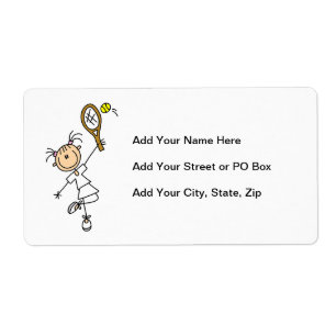 Female Stick Figure Tennis Player