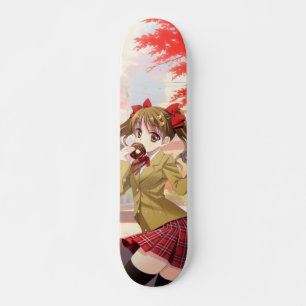 Female Student Anime Skateboard