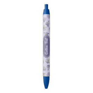 Female Summer Hats Lilac Blue Ink Pen