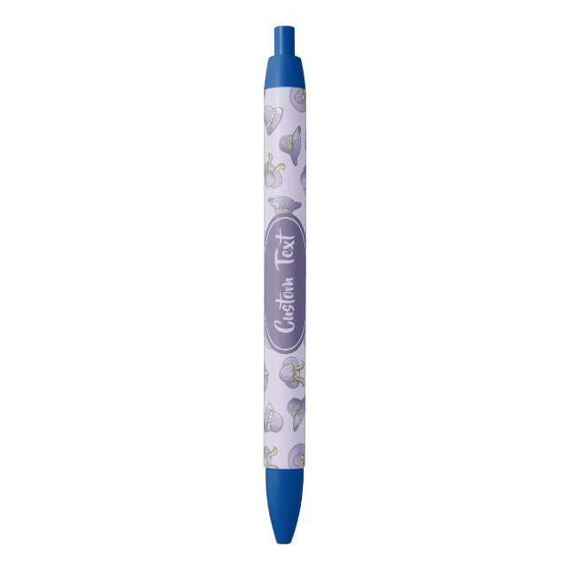 Female Summer Hats Lilac Blue Ink Pen (Front Vertical)
