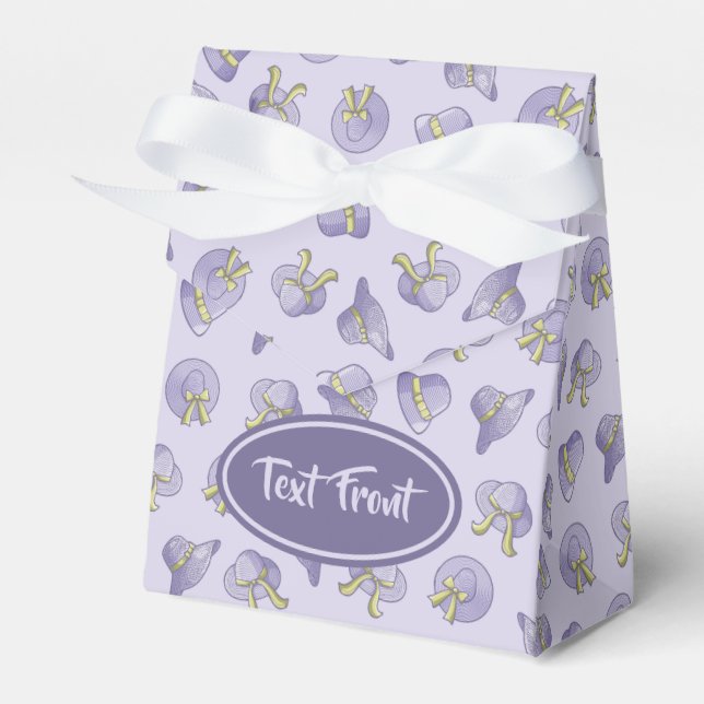 Female Summer Hats Lilac Favor Box (Front Side)