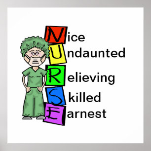 Female Surgical NURSE Acronymn Poster  Customize!