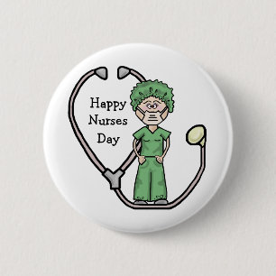 Female Surgical Nurse Button  Customize It!